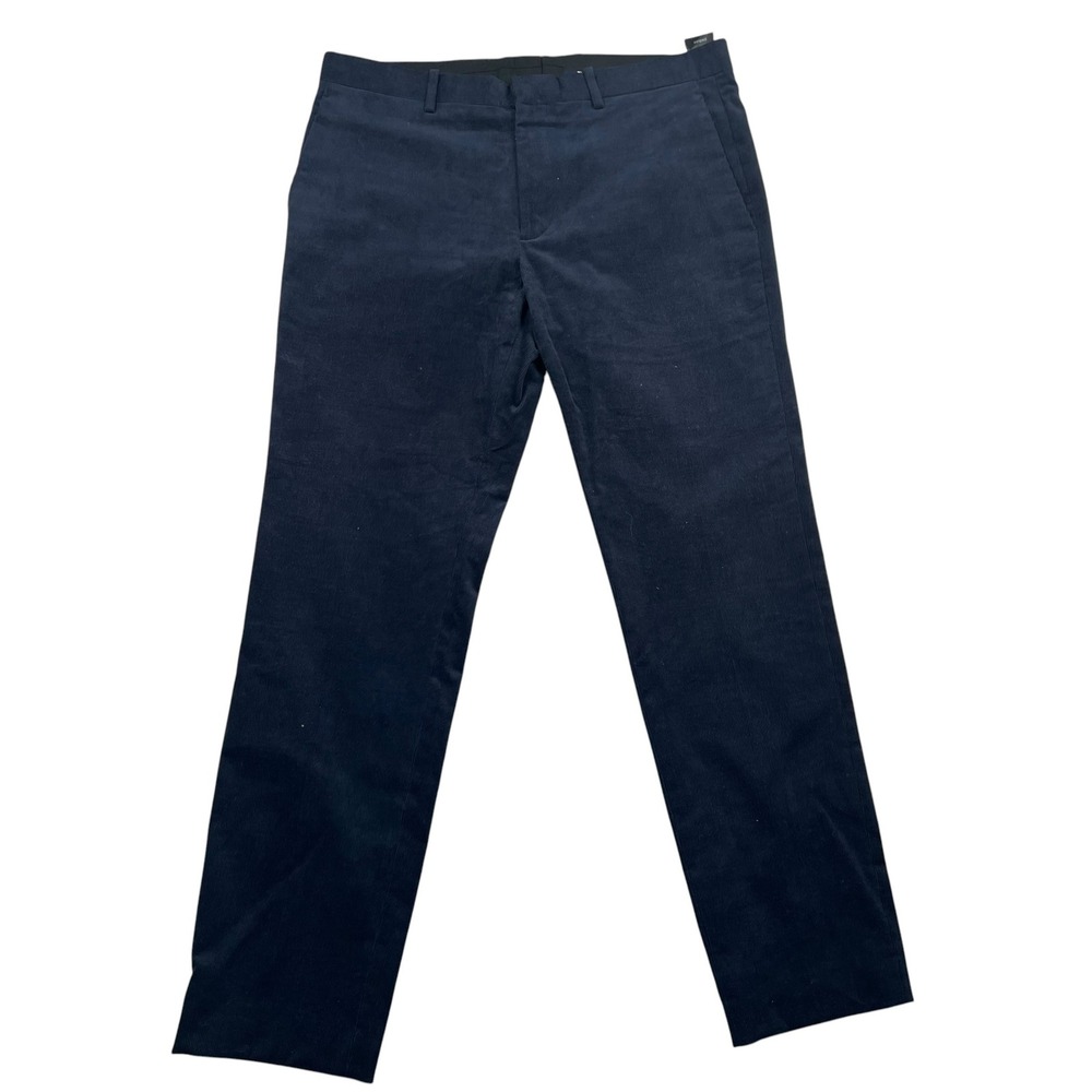 Theory Corduroy Pants Mens 34 Navy Blue Slim Straight Fine Wale Trousers